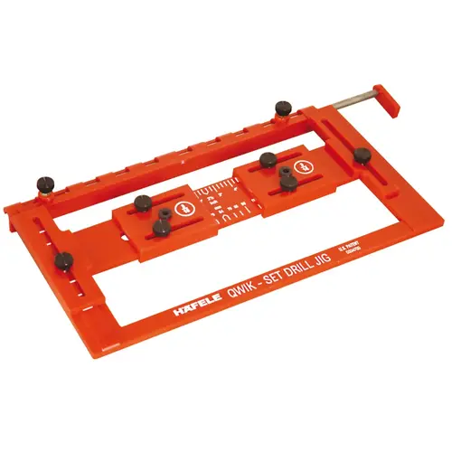 Quick-Set Drilling Jig, for Handles Red Quick-Set Drilling Jig, for Handles Red