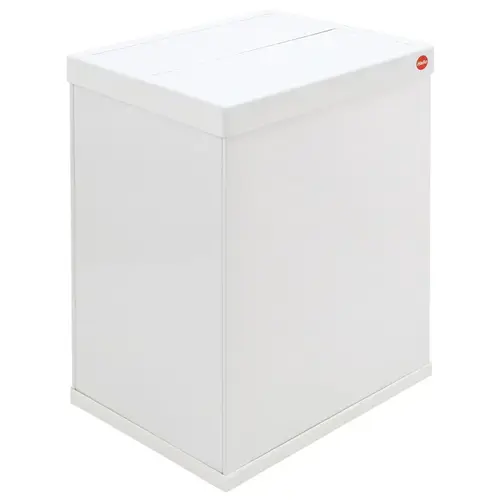 Free Standing Waste Bin, Hailo Snap-top white, capacity: 44 qt. Bin: White Lid and Base: Off white Free Standing Waste Bin, Hailo Snap-top white, capacity: 44 qt. Bin: White Lid and Base: Off white