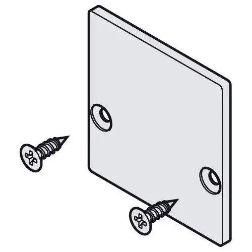 Cover cap, for 2 x single running track for Hawa Aperto 60/H/GL Silver colored, anodized Cover cap, for 2 x single running track for Hawa Aperto 60/H/GL Silver colored, anodized