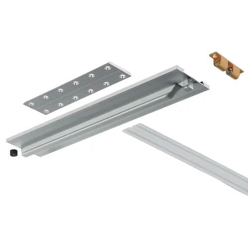 Drop Leaf Table Fitting Set, TKB, table extension fittings depth: Approx. 250 mm, width: Installl a fitting approx. every 600 mm, load: Approx. 20 kg Anodized, Silver
