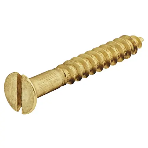 Flat Countersunk Head Screw, Brass For flatblade screwdriver, Length: 12 mm, Thread diameter: 2.5 mm Bright Flat Countersunk Head Screw, Brass For flatblade screwdriver, Length: 12 mm, Thread diameter: 2.5 mm Bright