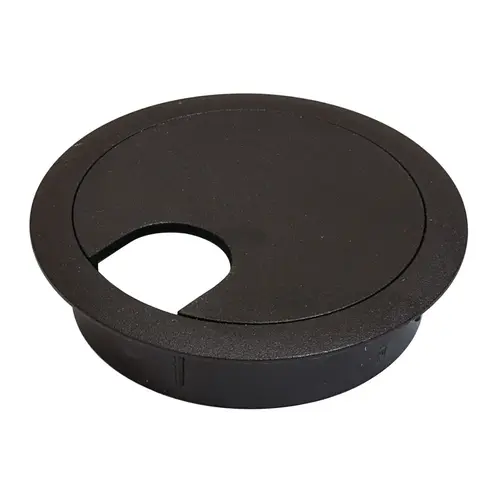 Cable Grommet, Two-Piece, Round, diameter 2 1/2" With 90 degree Rotating Top, Bronze Bronze colored