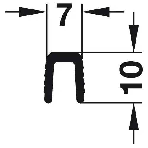 Hafele 405.98.517 Single Guide Track, Bottom, with harpoon-type flange ...