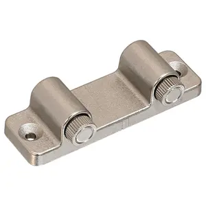 Hafele 246.15.601 Magnetic Double Catch, with Adjustable Magnets Holding power approximately 2 kg (4.4 lbs), Matt nickel Nickel-plated