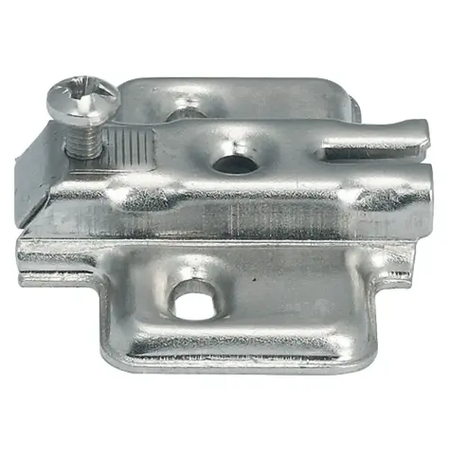 Flanged Mounting Plate, One Piece, Screw Mounted For chipboard screws, Reinforcement 4 mm Nickel plated