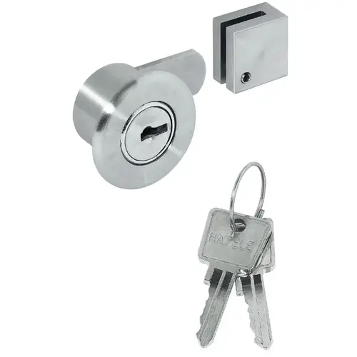 Glass Door Cam Lock, for Single Doors For all-glass constructions, Keyed Alike (SG 1) Ground, Matt Glass Door Cam Lock, for Single Doors For all-glass constructions, Keyed Alike (SG 1) Ground, Matt