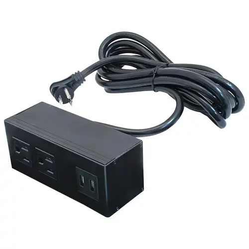 Angled Power and Data Module, Dock 2110, with 2 Outlets, Surface Mount Black Housing: Black, epoxy coated Angled Power and Data Module, Dock 2110, with 2 Outlets, Surface Mount Black Housing: Black, epoxy coated