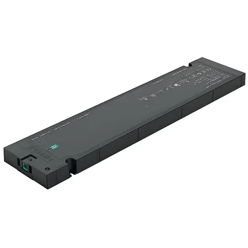 Driver, Hafele Loox5, 24 V Constant Voltage, 90 W Output Power, 12-7/16" X 2-3/4" X 5/8" Dimensions, Black Finish