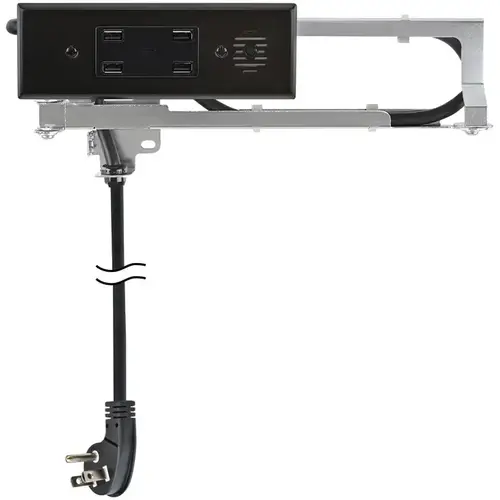 Docking Drawer, Blade with 4 x USB-A ports 15 Amp Series, black Black Docking Drawer, Blade with 4 x USB-A ports 15 Amp Series, black Black