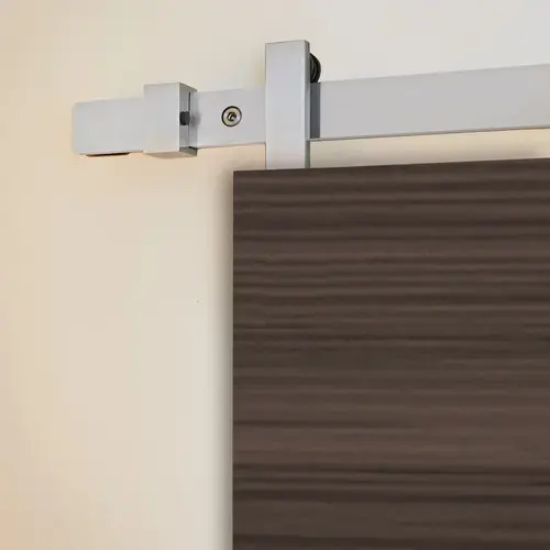 Stainless Steel Track Set, Runway For 1 and 2 Sliding Wood Doors Stainless Steel Track Set, Runway For 1 and 2 Sliding Wood Doors