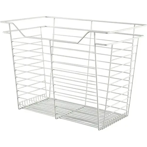 Wire Closet Basket, with Full Extension Slides White, 14" x 23" x 17", with white 14" slides Wire Closet Basket, with Full Extension Slides White, 14" x 23" x 17", with white 14" slides