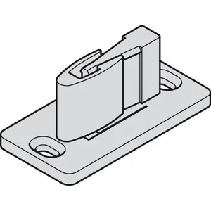 Hafele 940.42.203 Floor Guide, Slido Classic 40-P-120-P for Hafele Slido D-Line11, Plastic, black Black