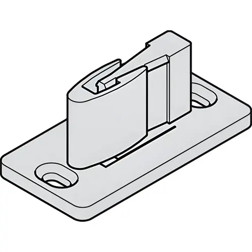 Floor Guide, Slido Classic 40-P-120-P for Hafele Slido D-Line11, Plastic, black Black