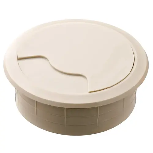 Plastic Cable Grommet, Two-Piece, Round, diameter 60 mm For workplace organization, Almond Beige Plastic Cable Grommet, Two-Piece, Round, diameter 60 mm For workplace organization, Almond Beige