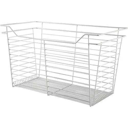 Wire Closet Basket, with Full Extension Slides White, 16" x 29" x 17", with white 16" slides Wire Closet Basket, with Full Extension Slides White, 16" x 29" x 17", with white 16" slides