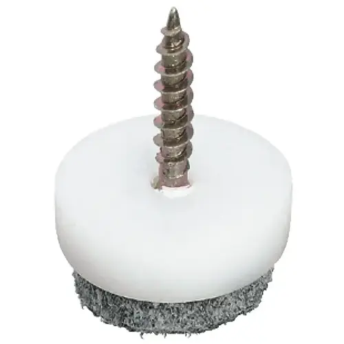 Furniture Glide, with Felt Pad, height 9 mm, Screw-in 1" 24 mm diameter 24 mm (1") Furniture Glide, with Felt Pad, height 9 mm, Screw-in 1" 24 mm diameter 24 mm (1")