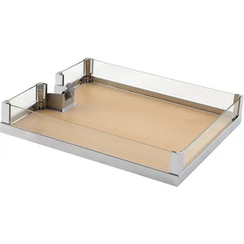 Individual Adjustable Tray, for LAVIDO Pantry Pull-Out 403 mm 18" 15 3/4" Chrome/Maple, 403 mm (15 1/4") Shelf: Maple Surround: Chrome, Shelf: Maple Surround: Chrome Individual Adjustable Tray, for LAVIDO Pantry Pull-Out 403 mm 18" 15 3/4" Chrome/Maple, 403 mm (15 1/4") Shelf: Maple Surround: Chrome, Shelf: Maple Surround: Chrome