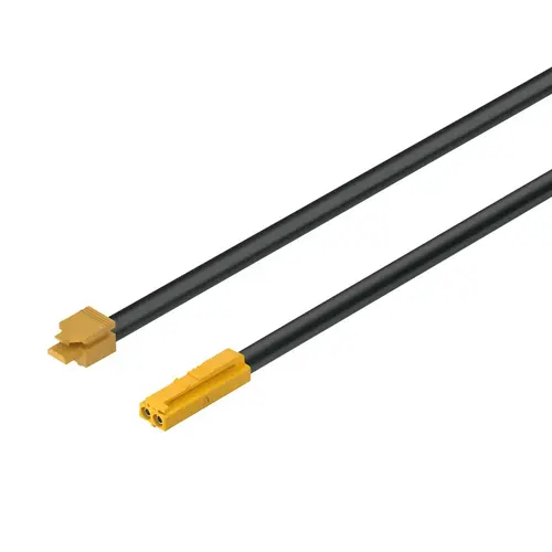 Lead with Snap-In Connector, Hafele Loox5, modular For modular lights and other modular devices, Cable length: 1 m (39 3/8"), 12V Lead with Snap-In Connector, Hafele Loox5, modular For modular lights and other modular devices, Cable length: 1 m (39 3/8"), 12V