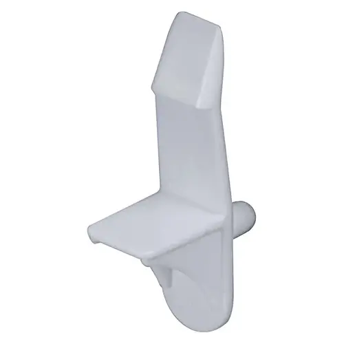Shelf Support, With Spring Clip For wood shelves 16 mm thick, white White Shelf Support, With Spring Clip For wood shelves 16 mm thick, white White