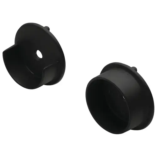 Wardrobe Tube End Support, Tag Synergy Collection, Zinc Material, 1-5/16" Diameter, 3/4" Depth, Black Finish