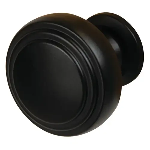 Knob, Winsome, BP36765FB Zinc alloy, matt, Black, Height: 30 mm, Knob diameter: 32 mm Black, matt
