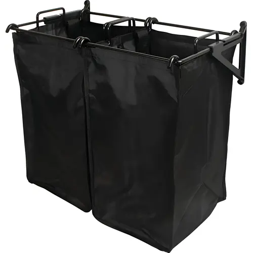 Tilt-Out Hamper, Tag Synergy Collection, Steel Frame Material, 24" Width, 2 Small Bags, Black Epoxy-Coated Finish
