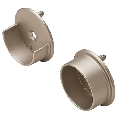 Wardrobe Tube End Support, TAG Synergy Collection With two pins for 5 mm holes, Matt nickel Matt nickel Wardrobe Tube End Support, TAG Synergy Collection With two pins for 5 mm holes, Matt nickel Matt nickel