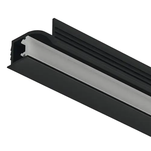 Profile for Recess Mounting, Hafele Loox5 Profile 1107, for LED strip lights up to max. 5 mm (3/16") width 92" Asymmetrical light distribution, Length: (92") 2336 mm, black Profile: Black, anodized Diffuser: opal white Profile for Recess Mounting, Hafele Loox5 Profile 1107, for LED strip lights up to max. 5 mm (3/16") width 92" Asymmetrical light distribution, Length: (92") 2336 mm, black Profile: Black, anodized Diffuser: opal white