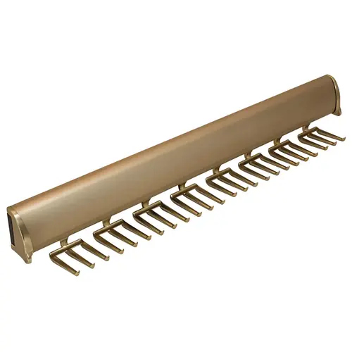 Tie Rack, TAG Synergy Elite Collection, 24 Hook, 17 15/16" With full extension slide, Matt gold Matt gold Tie Rack, TAG Synergy Elite Collection, 24 Hook, 17 15/16" With full extension slide, Matt gold Matt gold
