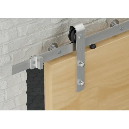 Flat Track Sliding System, Slido D-Line42 100S Set 8' 2 7/16" 2500 mm For 1 Sliding Wood Door, 2.5 m Length Steel Flat Track Sliding System, Slido D-Line42 100S Set 8' 2 7/16" 2500 mm For 1 Sliding Wood Door, 2.5 m Length Steel