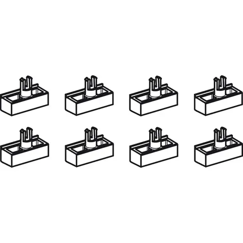Spacer Plate Set, Plastic Slido 120-F glass door, 10 mm length Spacer Plate Set, Plastic Slido 120-F glass door, 10 mm length