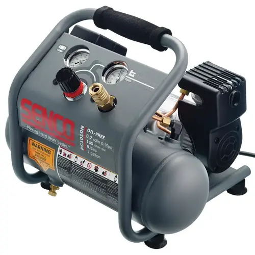 Air Compressor, .5 HP, 1 Gal. Finish & Trim Senco, PC1010N Air Compressor, .5 HP, 1 Gal. Finish & Trim Senco, PC1010N