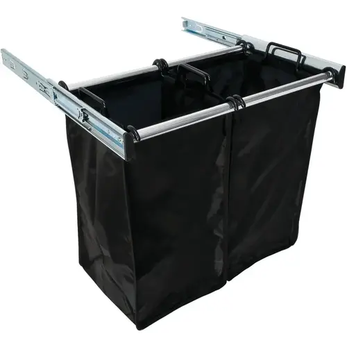 Pull-Out Hamper, with Removable Bags, TAG Synergy Collection 24" Polished chrome, 24", 2 small bags Bag: Black, Polished chrome Pull-Out Hamper, with Removable Bags, TAG Synergy Collection 24" Polished chrome, 24", 2 small bags Bag: Black, Polished chrome