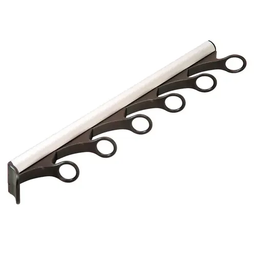 Scarf Rack, TAG Synergy Collection, 6 Hook, 14 1/8" With 3/4 extension slide, Matt aluminum Matt aluminum Scarf Rack, TAG Synergy Collection, 6 Hook, 14 1/8" With 3/4 extension slide, Matt aluminum Matt aluminum