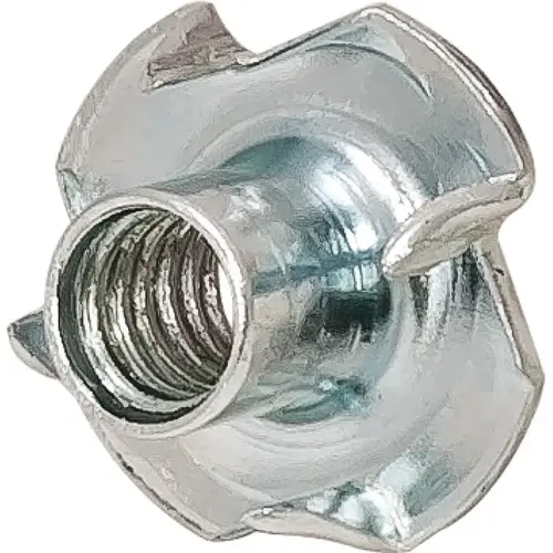 T-Nut, 4-Pronged 8 mm sleeve diameter 8mm Zinc plated