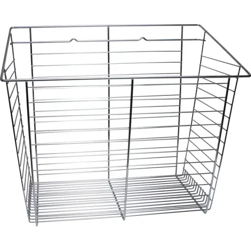 Wire Laundry Hamper, Slanted Hook-On 23" width, 13 7/16" depth, chrome Wire Laundry Hamper, Slanted Hook-On 23" width, 13 7/16" depth, chrome