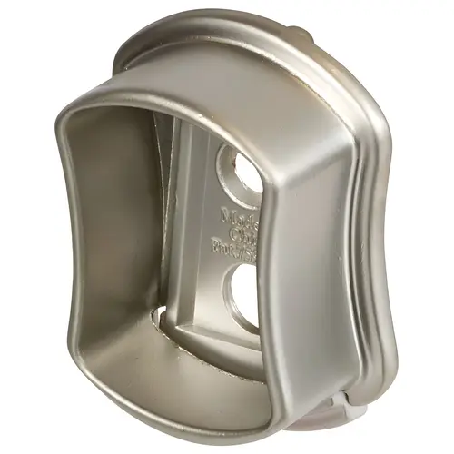 Wardrobe Tube End Support, Tag Signature Collection, Zinc Alloy Material, 1-1/4" Width, 1-3/4" Height, Nickel Plated, Matt Finish