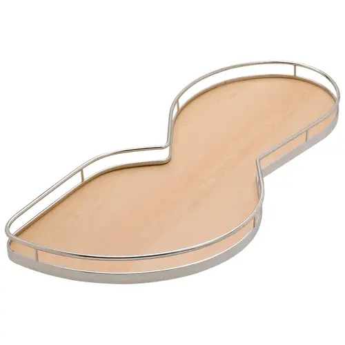 LeMans II Set, for Blind Corner Cabinets Right With soft and self closing mechanisms, with non-slip effect, Swings right, chrome/maple, 2 x 45 shape trays Tray: Maple, Surround: Chrome LeMans II Set, for Blind Corner Cabinets Right With soft and self closing mechanisms, with non-slip effect, Swings right, chrome/maple, 2 x 45 shape trays Tray: Maple, Surround: Chrome