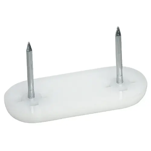 Furniture Glide, Two Nail, height 5 mm, Knock-in 3/4" 44 x 19 mm Dimensions (L x W): 1 3/4" x 3/4" Furniture Glide, Two Nail, height 5 mm, Knock-in 3/4" 44 x 19 mm Dimensions (L x W): 1 3/4" x 3/4"