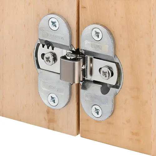 Folding Door Institutional Hinge, Aximat, Opening Angle 180 degree for Hawa Multifold, Nickel finish Zinc plated