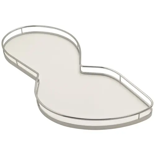 LeMans II Set, for Blind Corner Cabinets Left With soft and self closing mechanisms, with non-slip effect, Swings left, chrome/white, 2 x 40 shape trays Tray: White, Surround: Chrome LeMans II Set, for Blind Corner Cabinets Left With soft and self closing mechanisms, with non-slip effect, Swings left, chrome/white, 2 x 40 shape trays Tray: White, Surround: Chrome