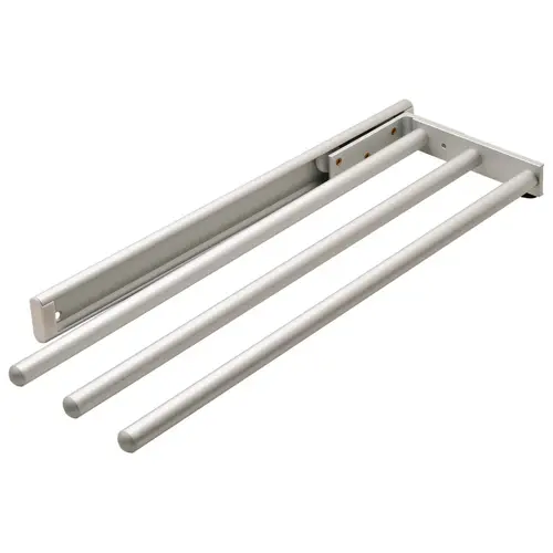Towel Rack Pull-Out, 3 Bar, Extendable Anodized silver Chrome or Silver Towel Rack Pull-Out, 3 Bar, Extendable Anodized silver Chrome or Silver