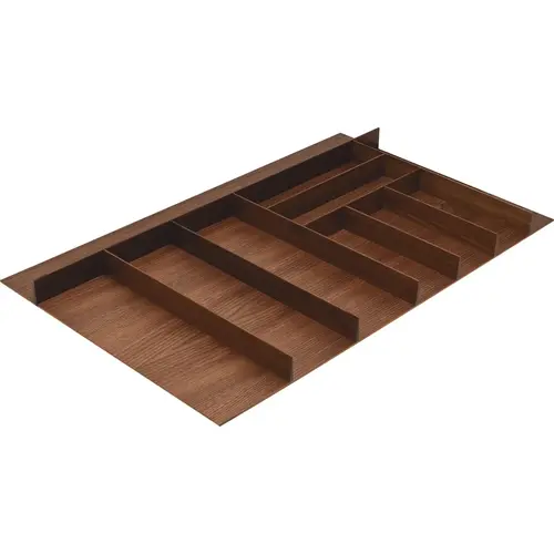 Large Cutlery Tray, Fineline 36" 33 9/16" Walnut, 853 mm width