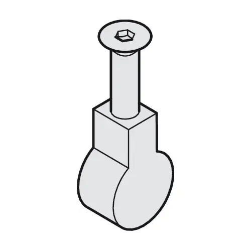 Glass Holder Insert, with M6 x 30 (1 3/16") Screw for Hawa Junior, Telescopic, Plastic Glass Holder Insert, with M6 x 30 (1 3/16") Screw for Hawa Junior, Telescopic, Plastic