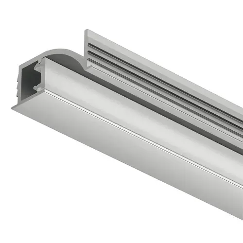 Profile for Recess Mounting, Hafele Loox5 Profile 1107, for LED strip lights up to max. 5 mm (3/16") width 92" Asymmetrical light distribution, Length: (92") 2336 mm, silver colored Profile: anodized Diffuser: opal white Profile for Recess Mounting, Hafele Loox5 Profile 1107, for LED strip lights up to max. 5 mm (3/16") width 92" Asymmetrical light distribution, Length: (92") 2336 mm, silver colored Profile: anodized Diffuser: opal white