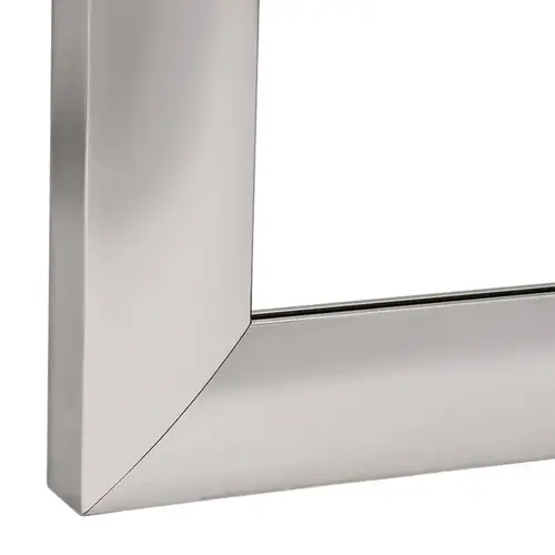 Aluminum glass frame profile, Cut-To-Size Stainless steel look Stainless steel colored Aluminum glass frame profile, Cut-To-Size Stainless steel look Stainless steel colored