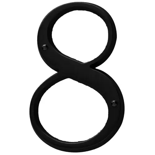 4-3/4" Carded House Number # 8 Flat Satin Black Finish 4-3/4" Carded House Number # 8 Flat Satin Black Finish