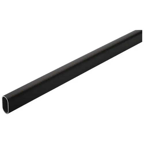 Oval Wardrobe Tube, Aluminum 92" Black, 92" length Black - pack of 12 Oval Wardrobe Tube, Aluminum 92" Black, 92" length Black - pack of 12