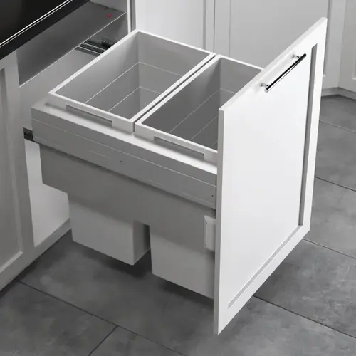 Waste Bin Pull-Out, Hailo US Cargo FL 21, Full Access Dark silver gray Waste Bin Pull-Out, Hailo US Cargo FL 21, Full Access Dark silver gray