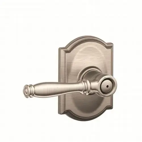 F40 Birmingham Lever Privacy Lock with Camelot Trim Satin Nickel F40 Birmingham Lever Privacy Lock with Camelot Trim Satin Nickel
